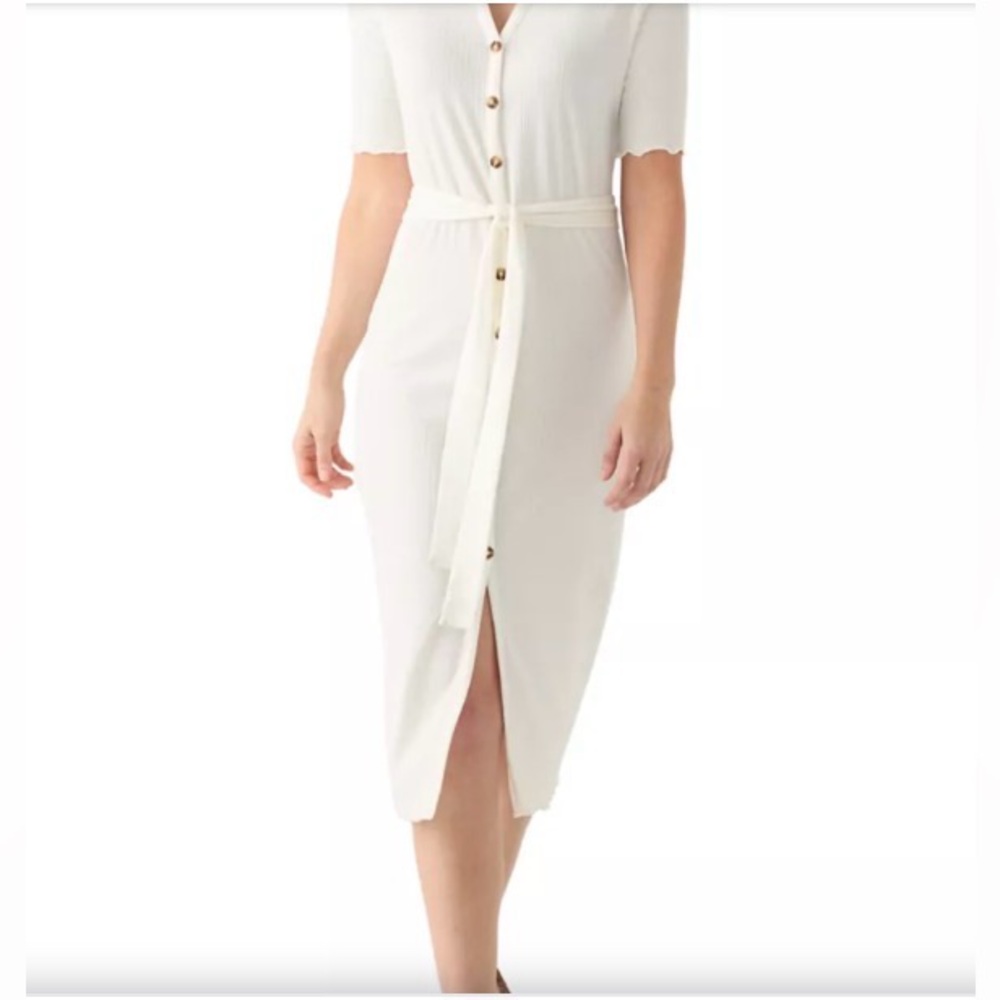 NWT Women's Johnny Collar Belted Waist Dress